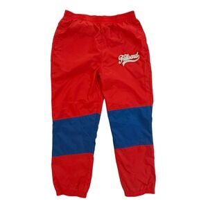 Full Send Nelk Nylon  Logo Joggers May 2021 Red and Blue Mens Size Large M34
